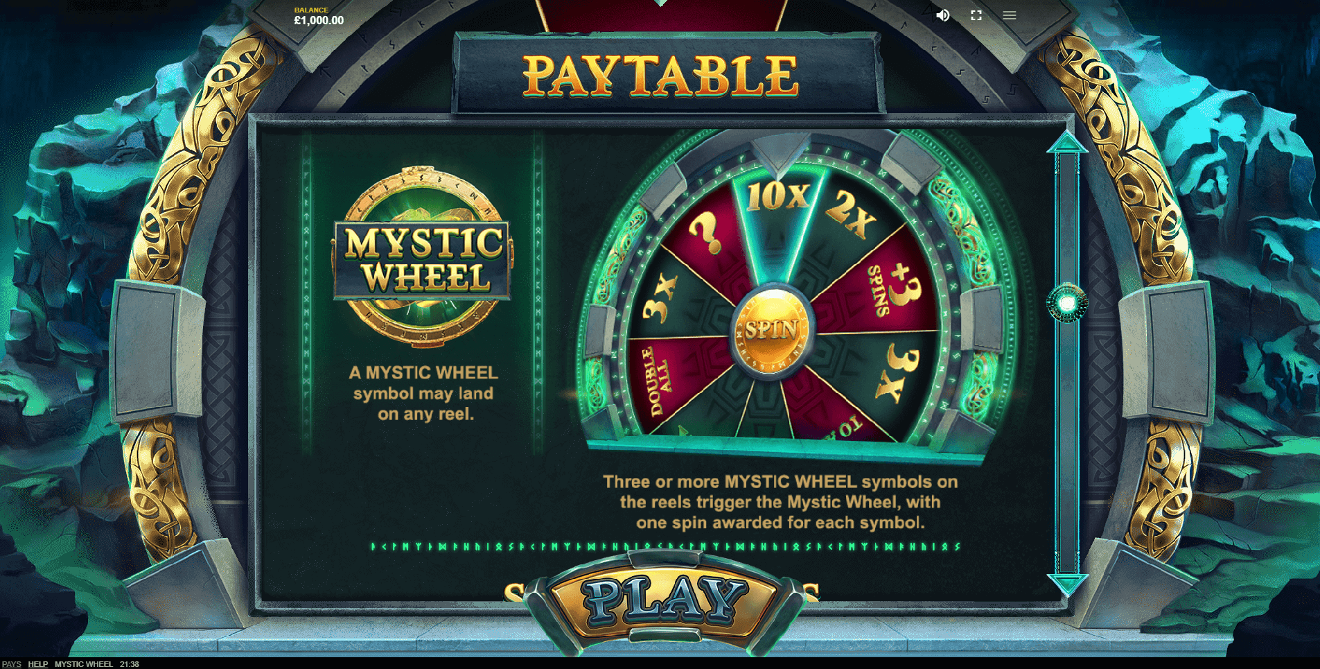 mystic wheel slot machine detail image 0