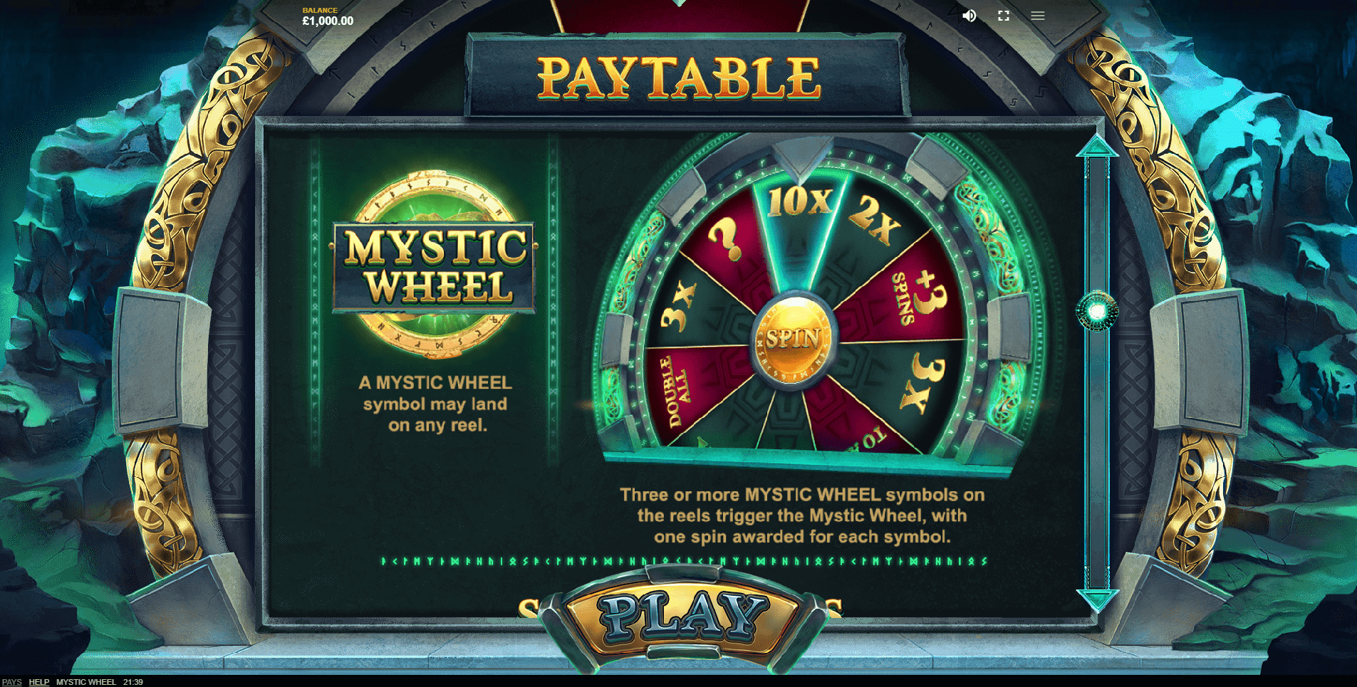 mystic wheel slot machine detail image 1