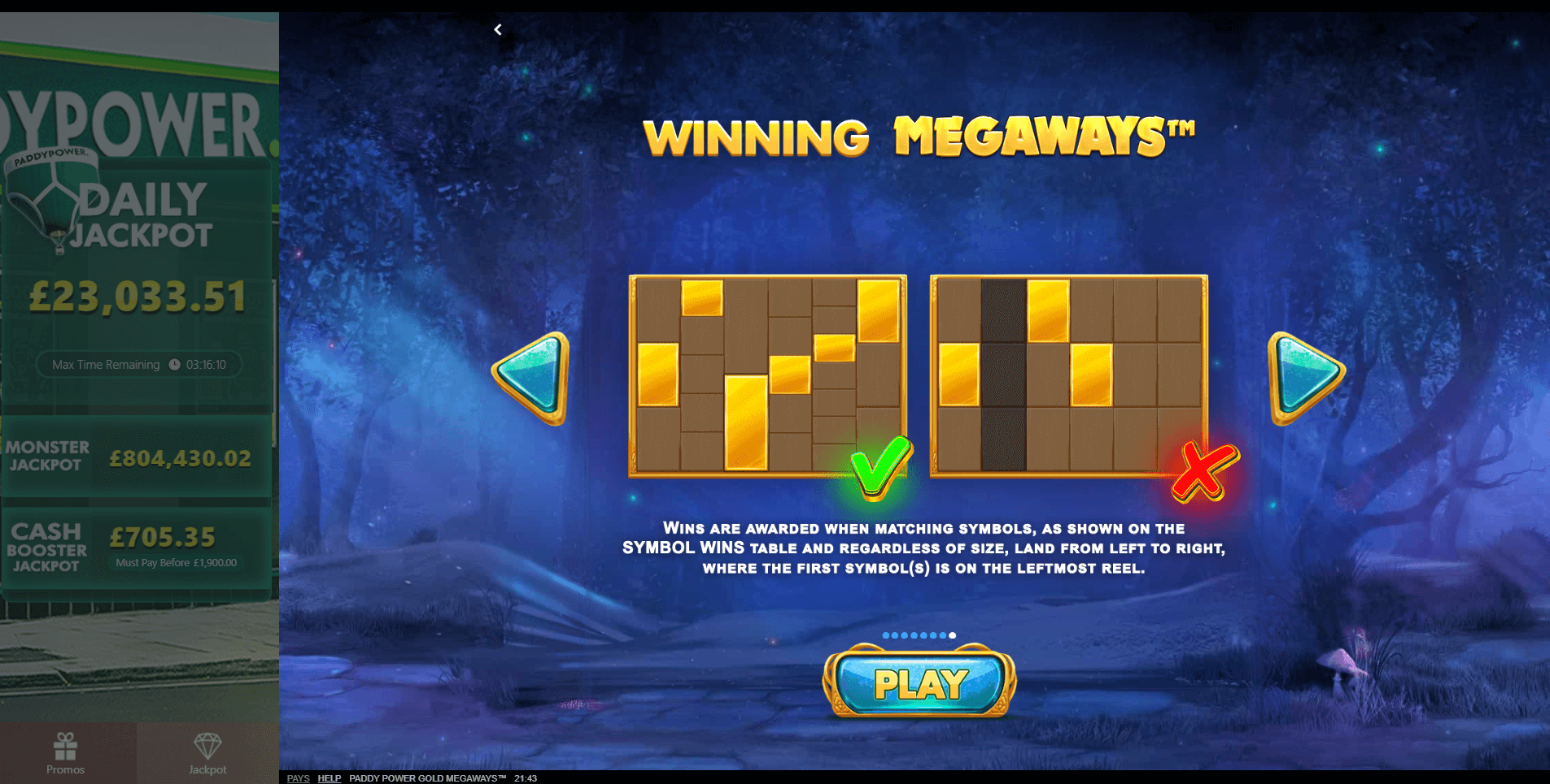 paddy power gold megaways slot machine detail image 6