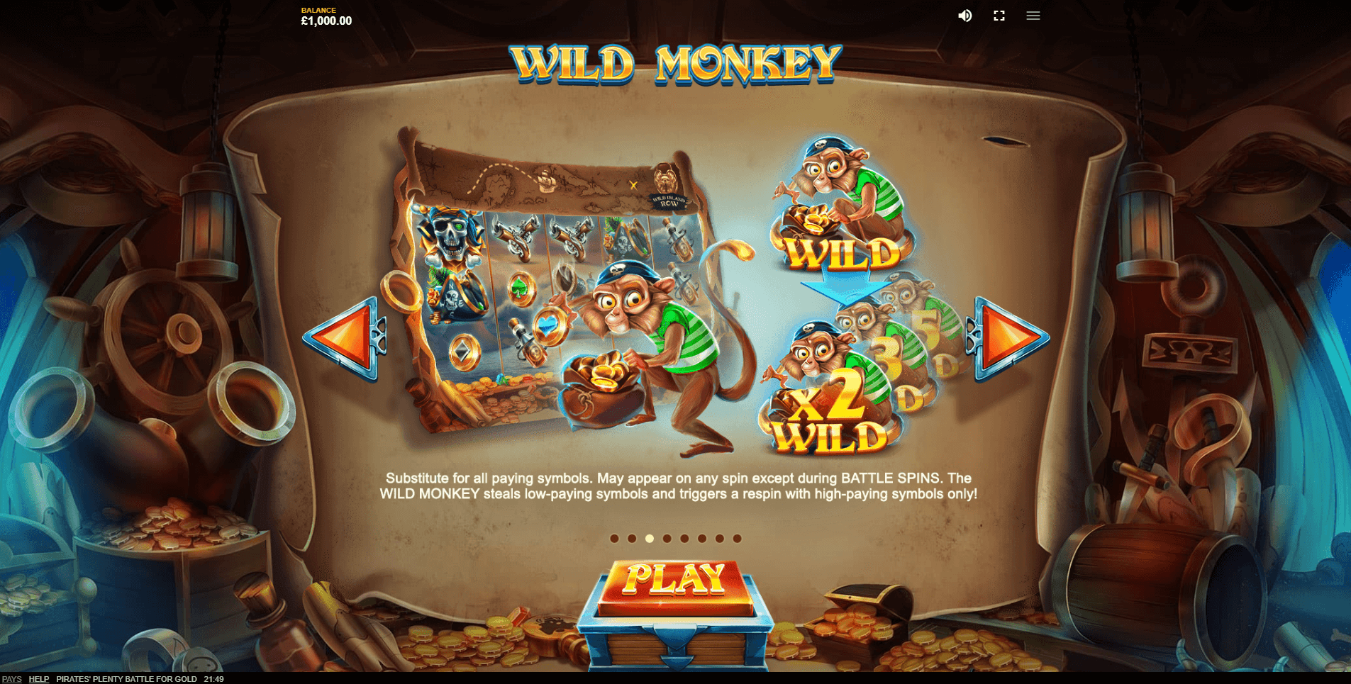 pirates plenty battle for gold slot machine detail image 1
