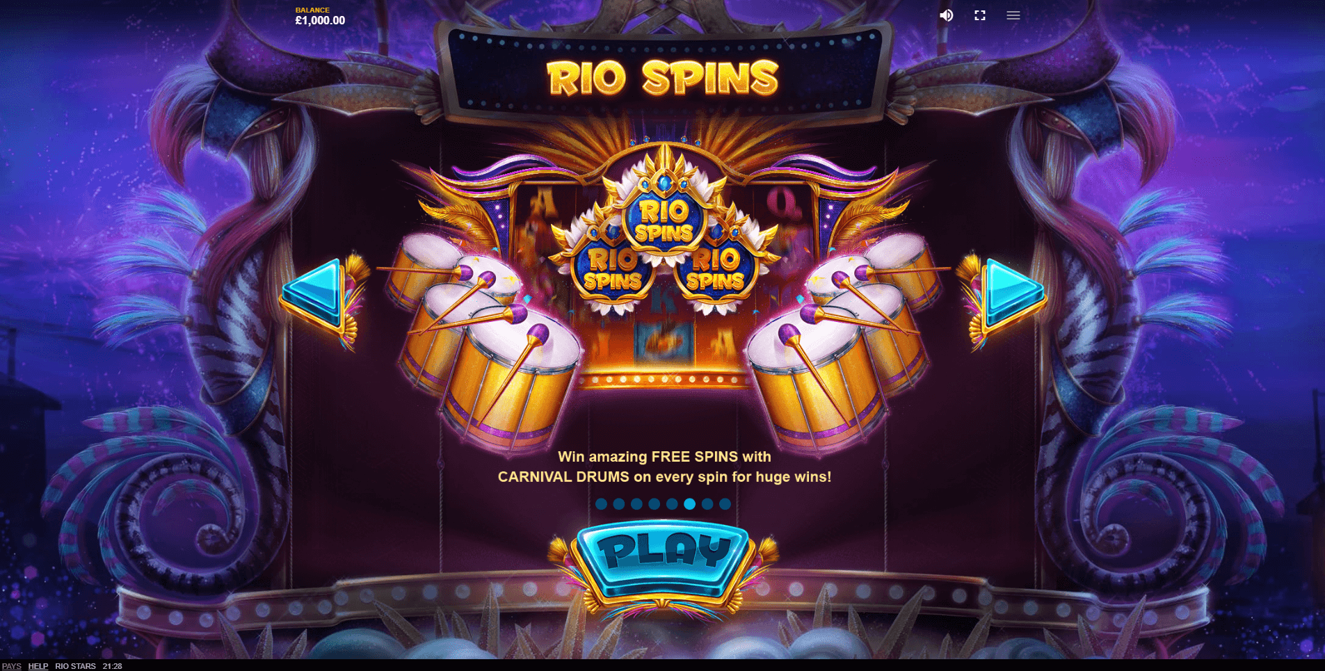 rio stars slot machine detail image 4