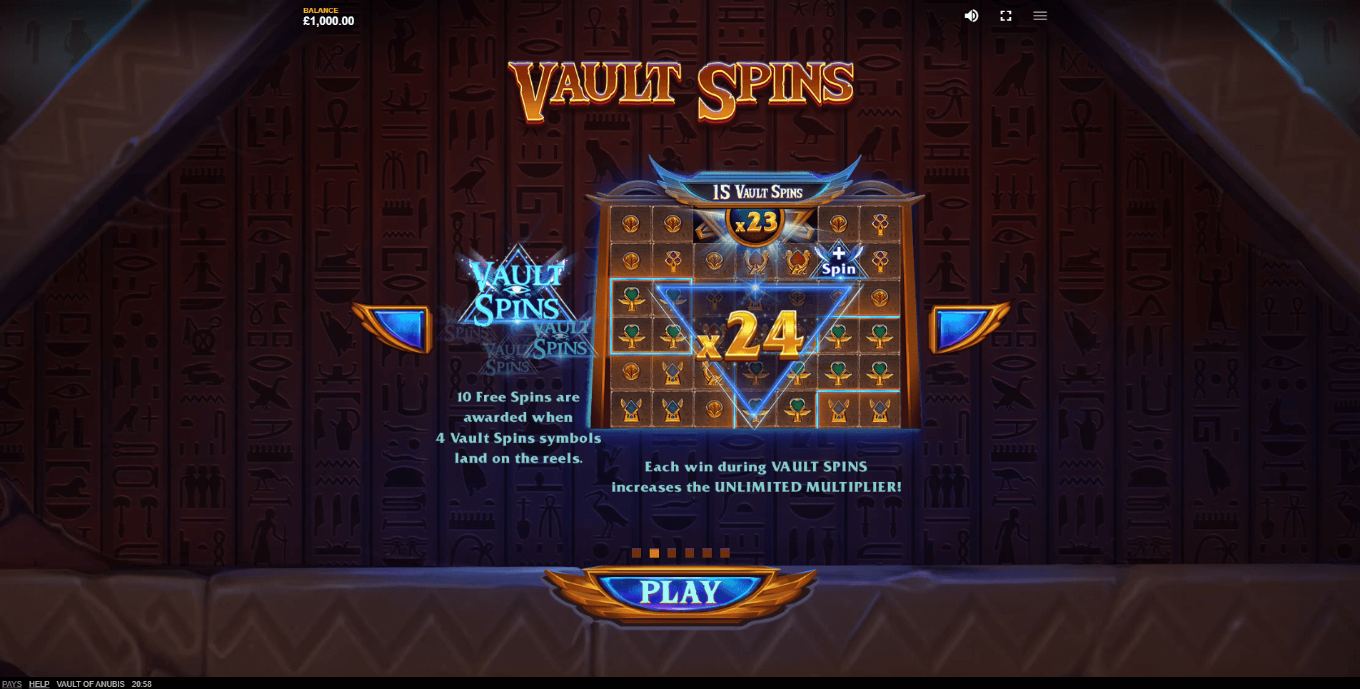 vault of anubis slot machine detail image 0