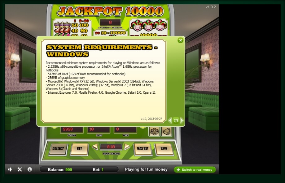 jackpot 10000 slot machine detail image 1