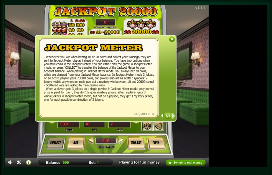 jackpot 20000 slot machine detail image 5