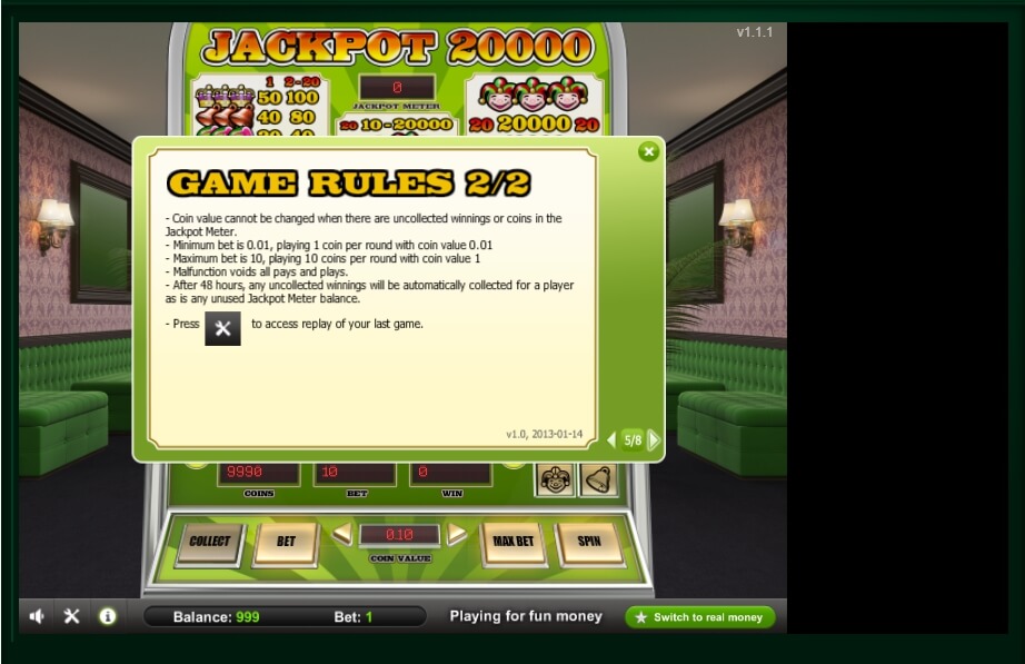 jackpot 20000 slot machine detail image 3