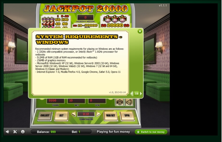 jackpot 20000 slot machine detail image 1