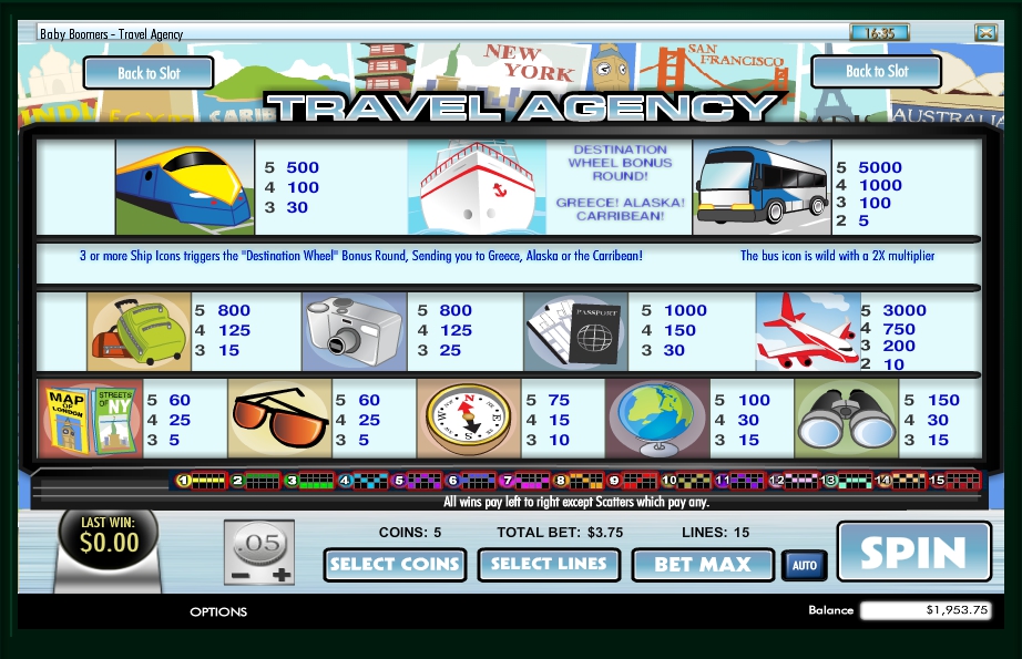 baby boomers cash cruise slot machine detail image 0