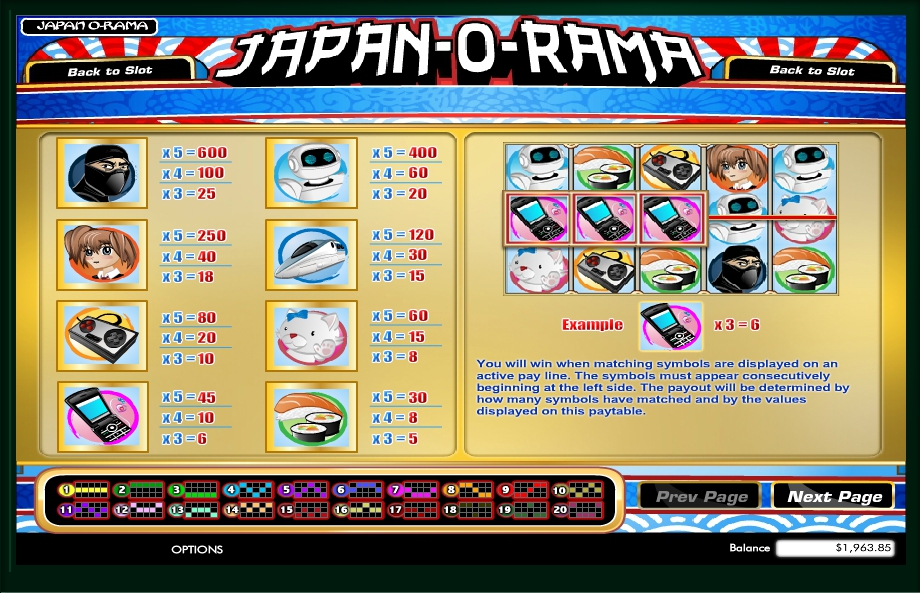 japan-o-rama slot machine detail image 1