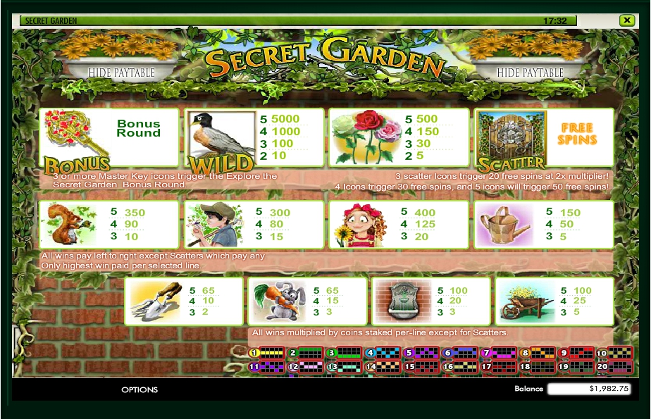 secret garden slot machine detail image 0