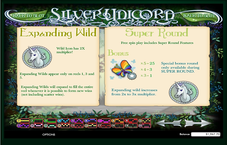silver unicorn slot machine detail image 0