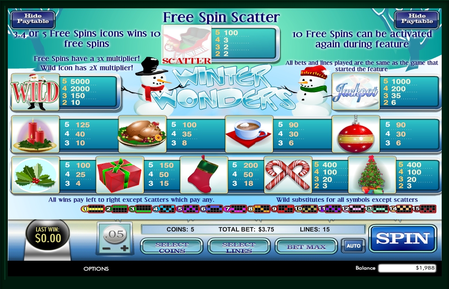 winter wonders slot machine detail image 0