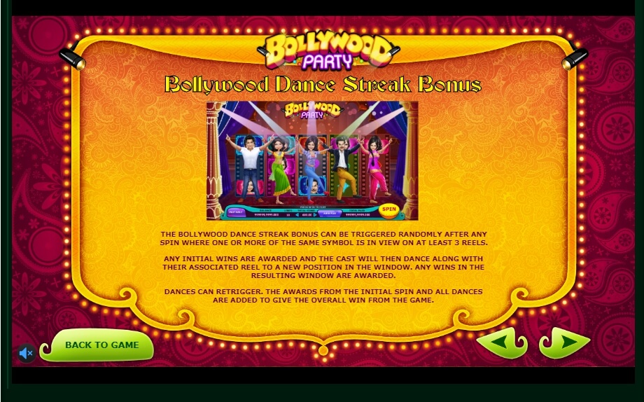 bollywood party slot machine detail image 1