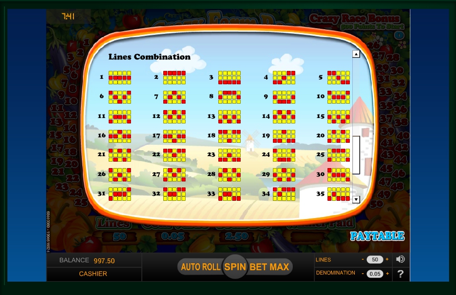 crazy farm race slot machine detail image 1