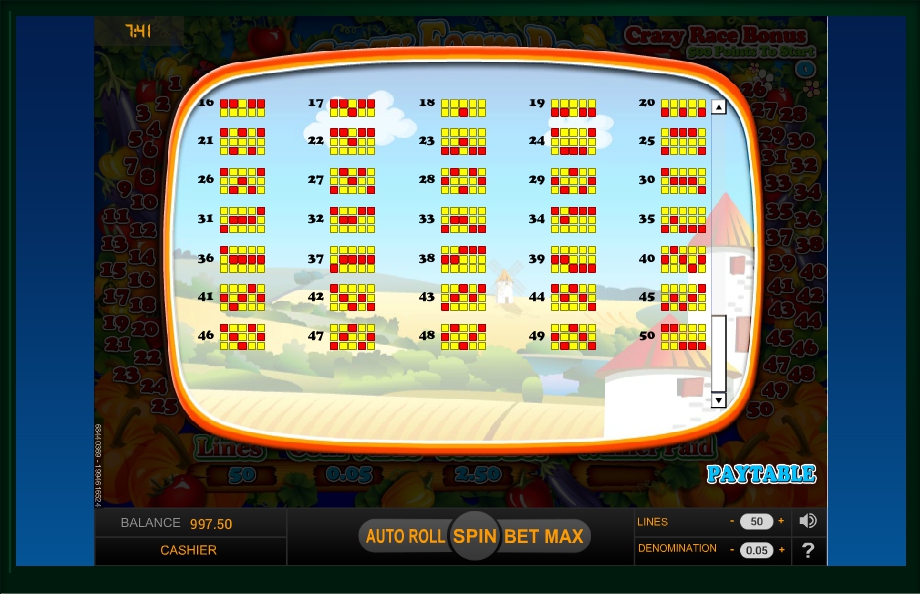 crazy farm race slot machine detail image 0