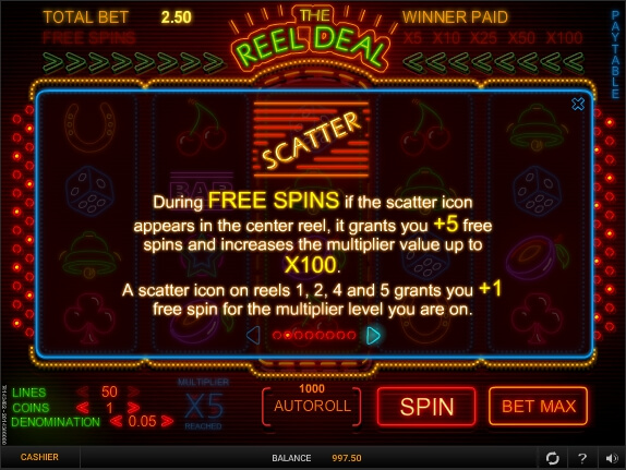 the reel deal slot machine detail image 6