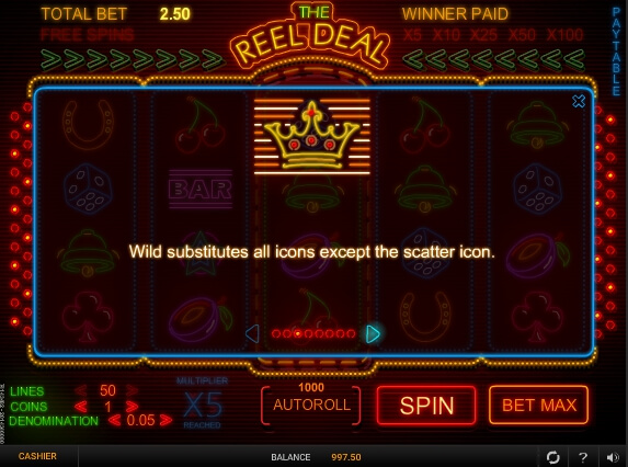 the reel deal slot machine detail image 5