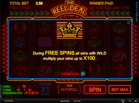 the reel deal slot machine detail image 4