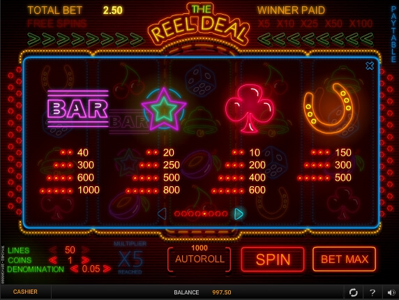 the reel deal slot machine detail image 3