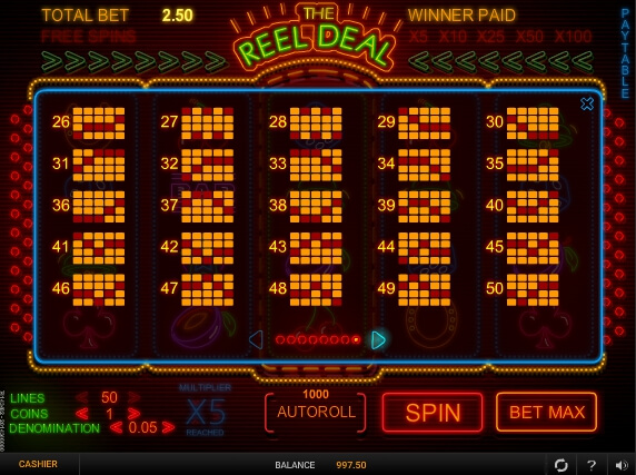 the reel deal slot machine detail image 0