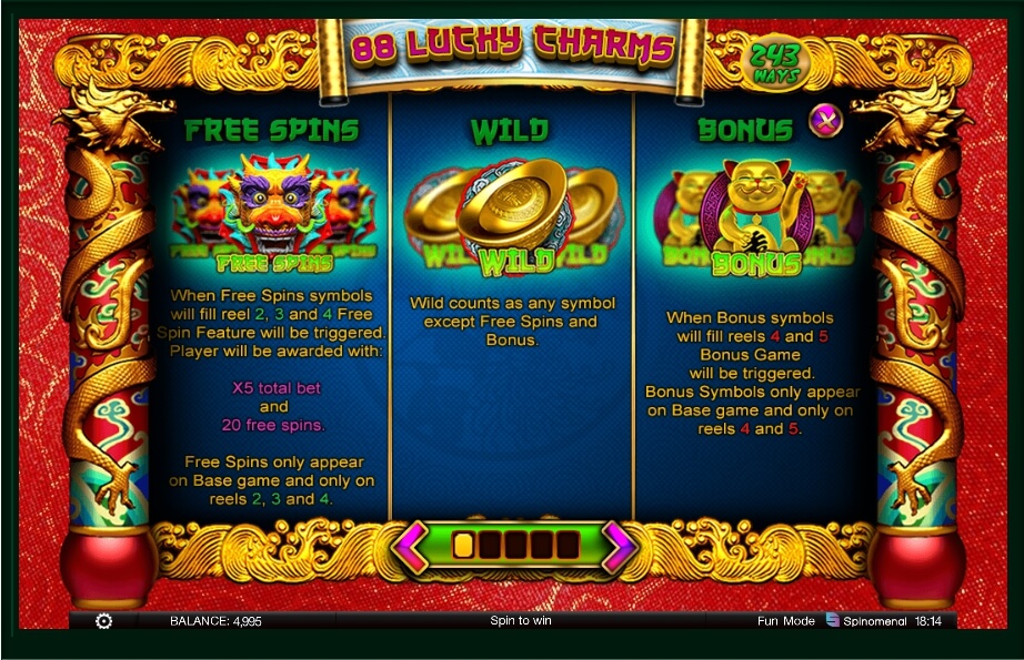 88 lucky charms slot machine detail image 4