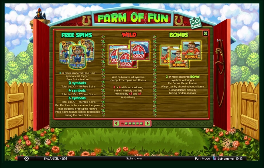 farm of fun slot machine detail image 5