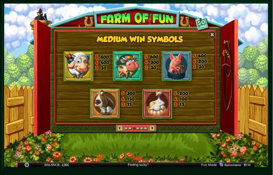 farm of fun slot machine detail image 3
