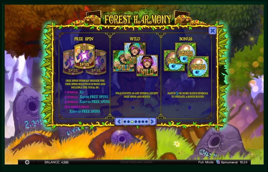 forest harmony slot machine detail image 4