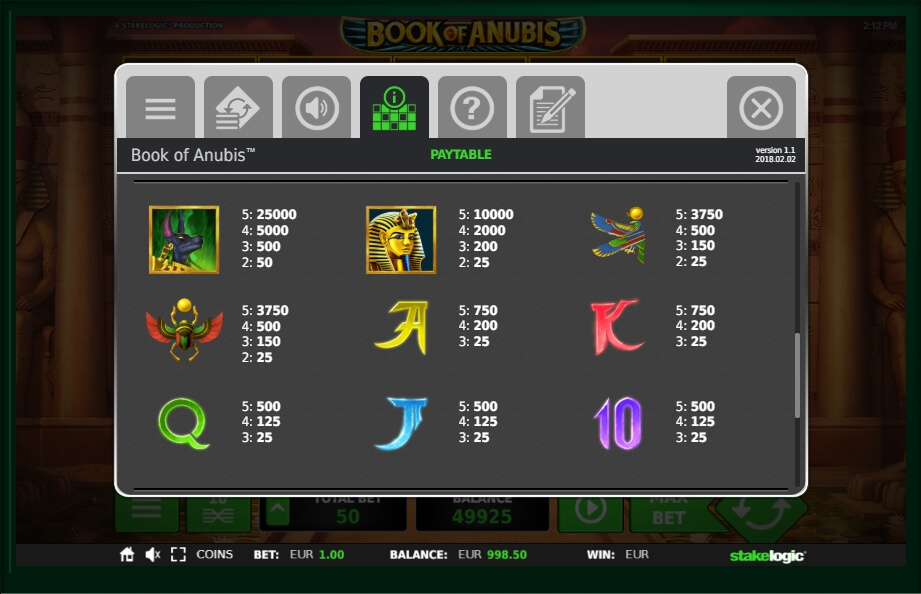 book of anubis slot machine detail image 1