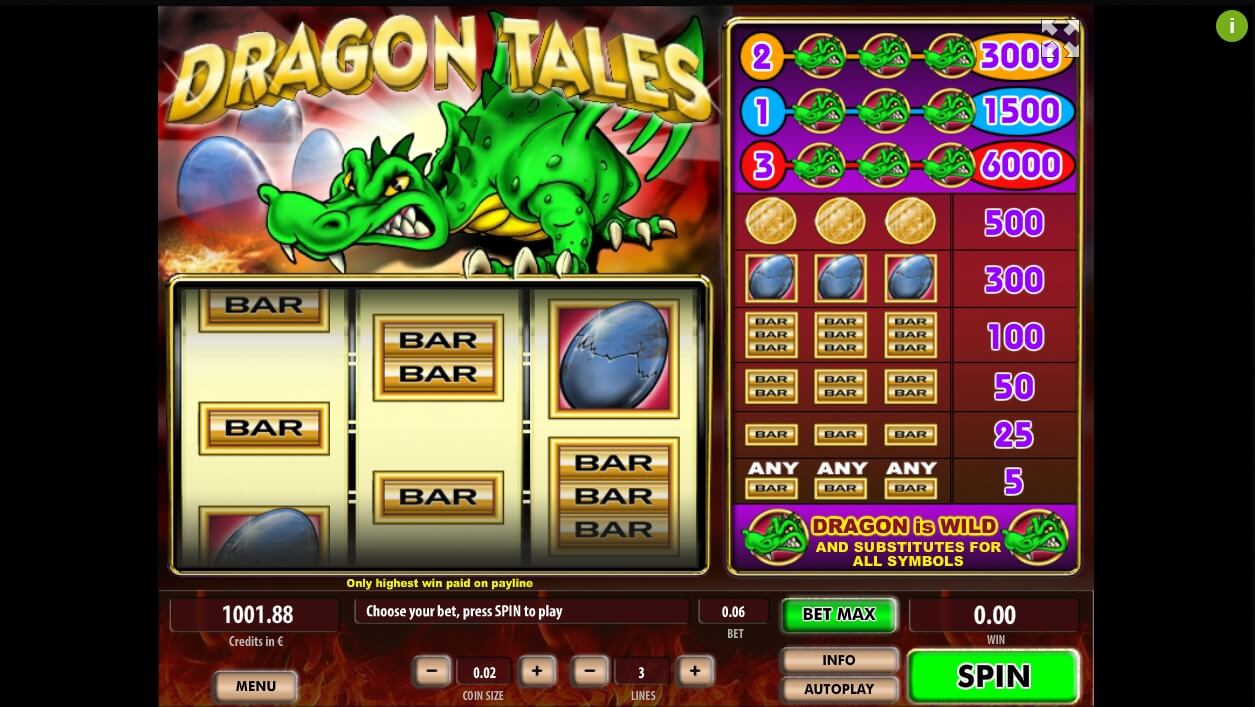 dragon tales slot machine detail image 0