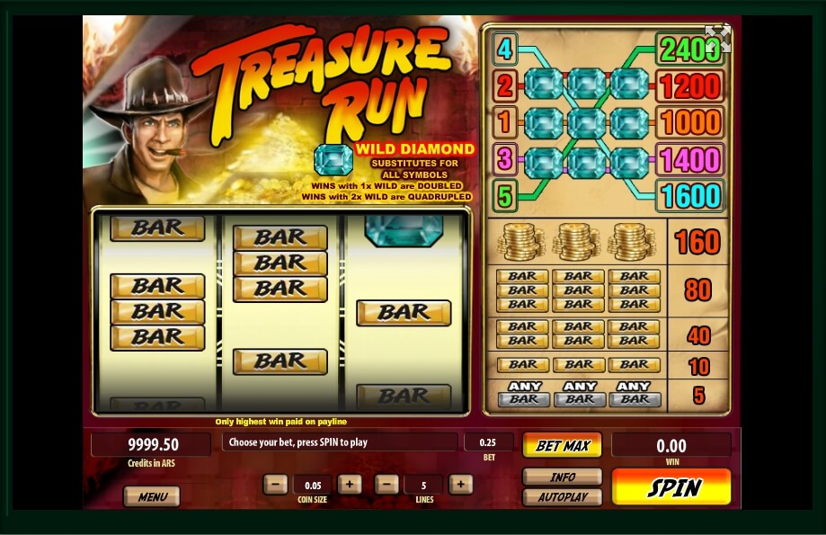 treasure run slot machine detail image 0